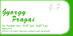 gyorgy pragai business card